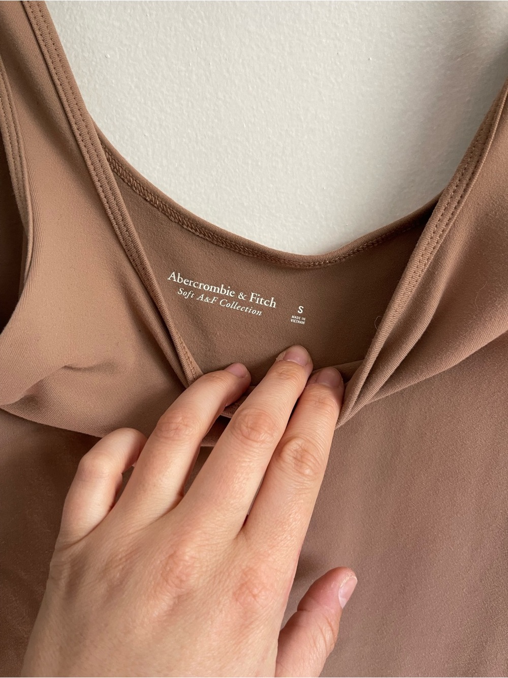 Abercrombie & Fitch Soft A&F Collection Brown Scoop Tank